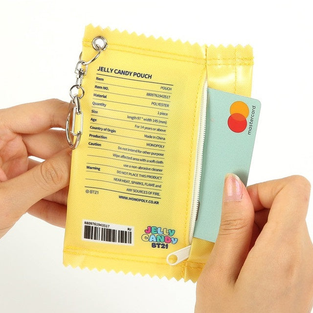 BT21 Jelly Candy Zipper Pouch [Small] - Cooky - Fugitive Toys
