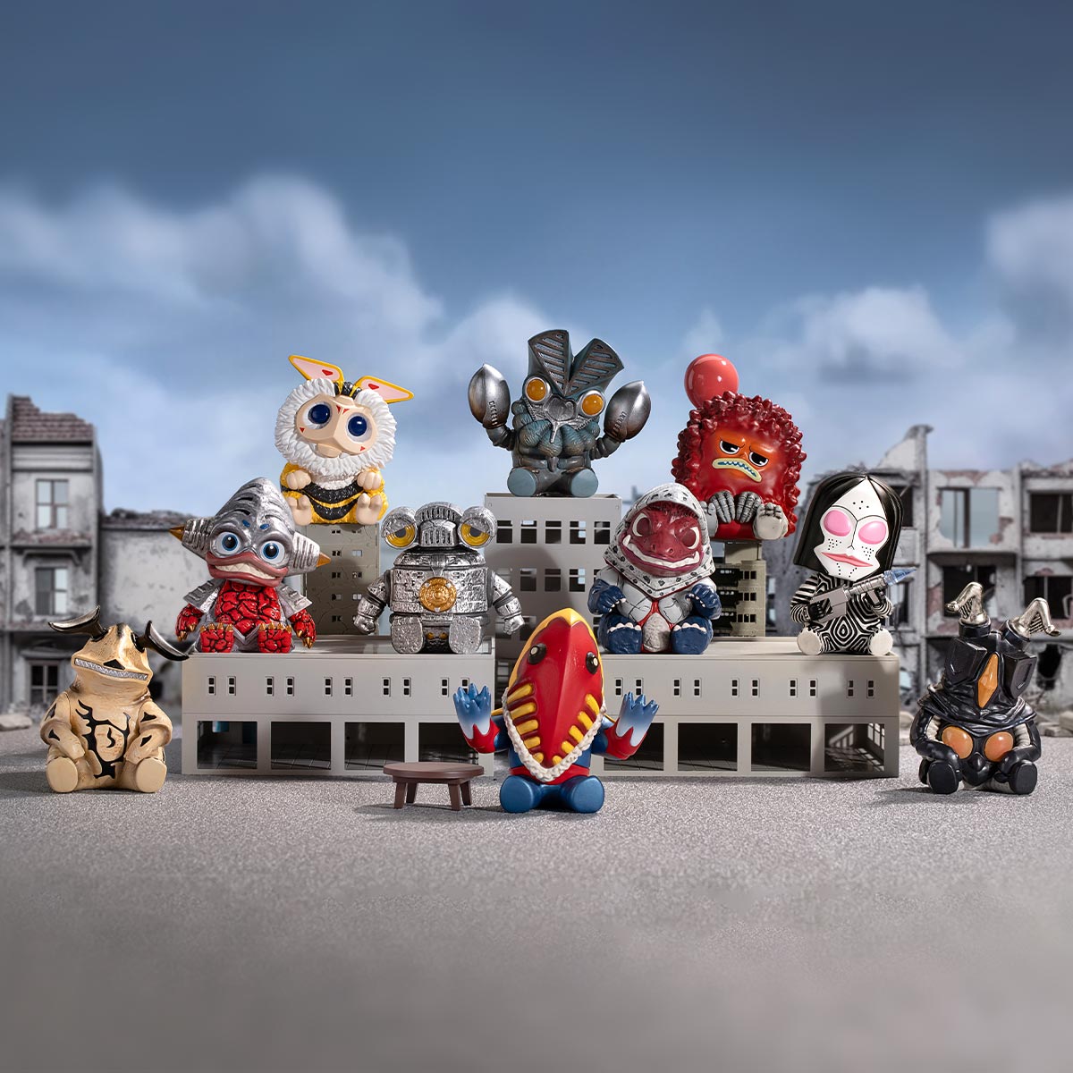 POP MART KAIJU Sitting in a Row Series Figures [1 Blind Box] - Fugitive Toys