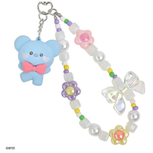 BT21 Lovely Beads Strap Keyring - Koya - Fugitive Toys