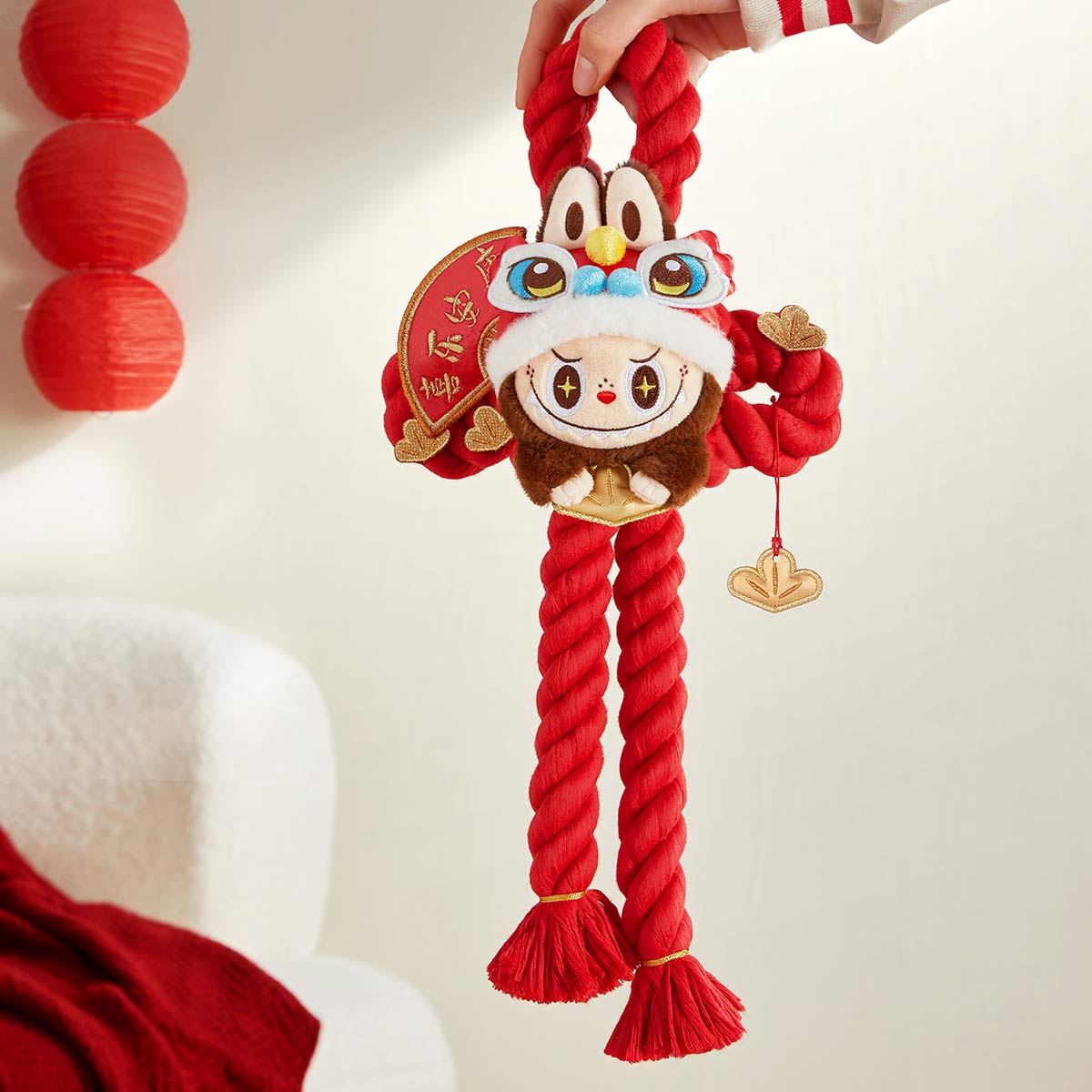 POP MART Wealthy Snake's New Year Celebration Series-LABUBU Plush Door Decoration - Fugitive Toys