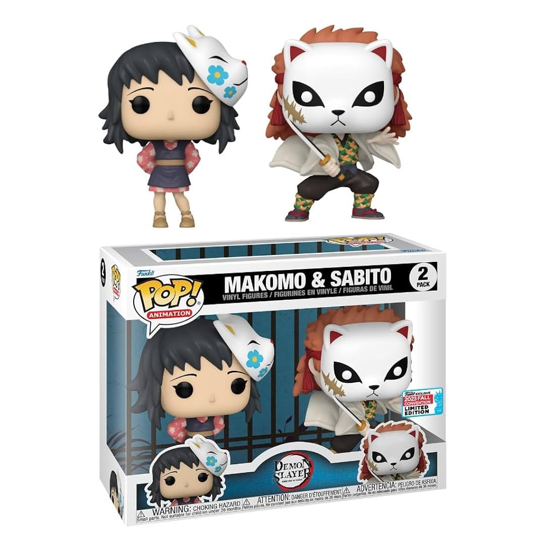 Demon Slayer Pop! Vinyl Figure Makomo and Sabito [2-Pack] [2023 Fall Convention] - Fugitive Toys