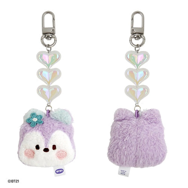 BT21 Beads Keyring Plush Face - Mang - Fugitive Toys