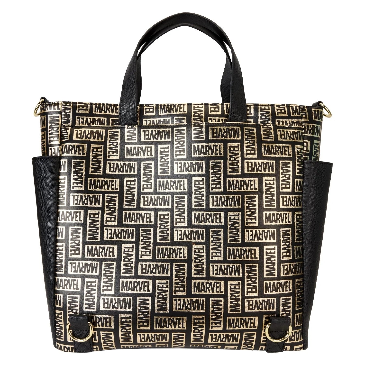 Loungefly x Marvel 85th Anniversary All-Over Print Logo Convertible Backpack & Tote Bag - Fugitive Toys