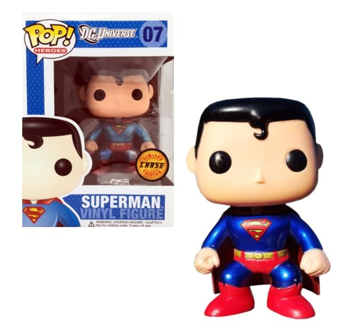 DC Universe Pop! Vinyl Figure Metallic Superman [Chase] [07] - Fugitive Toys