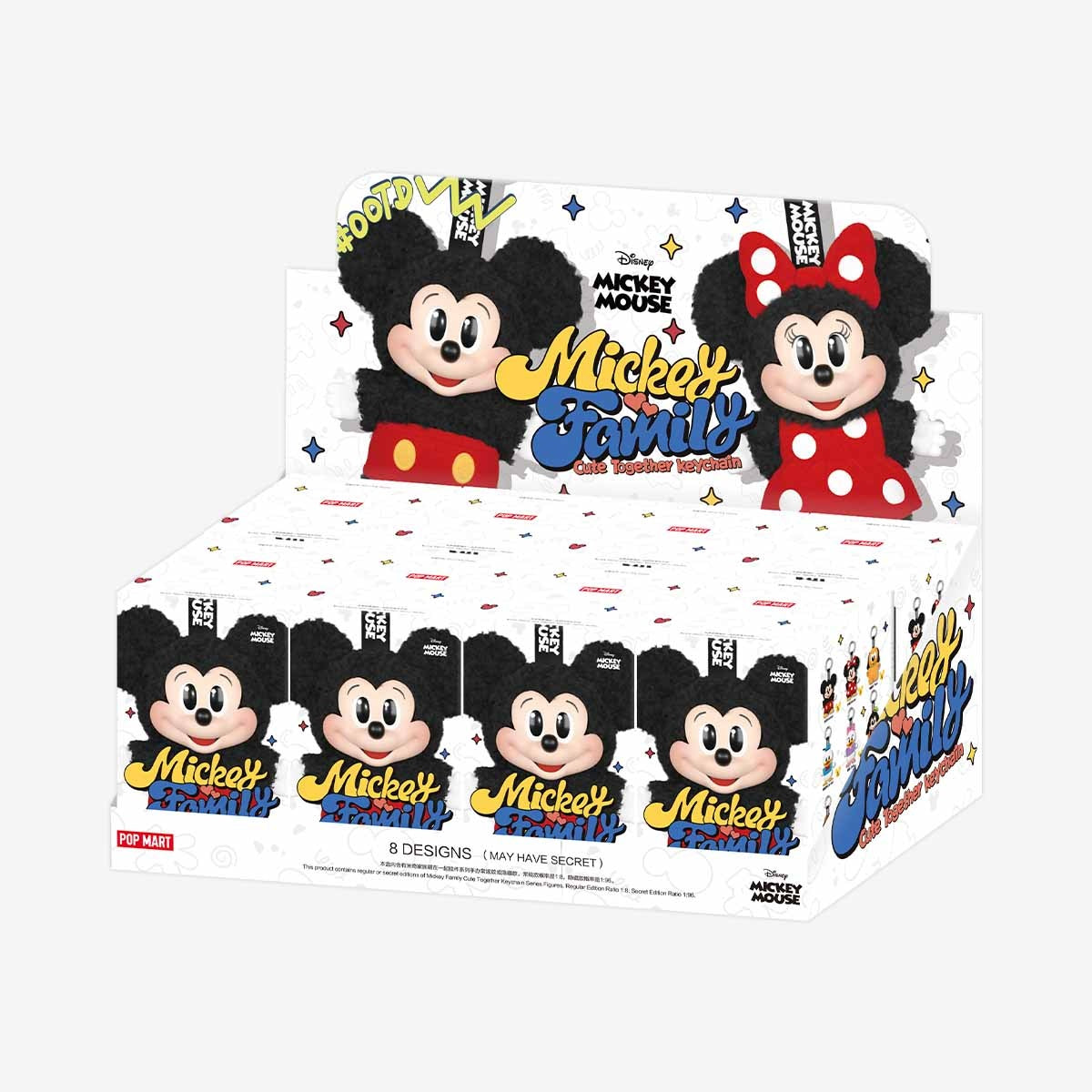 POP MART Mickey Family Cute Together Keychain Series Figures [1 Blind Box] - Fugitive Toys
