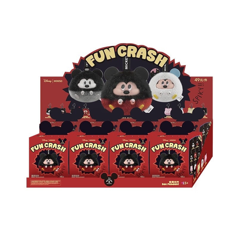 Disney | Miniso MICKEY Fun Crash Vinyl Plush Box Pendant [1 Sealed Case] - Fugitive Toys