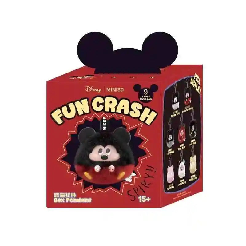 Disney | Miniso MICKEY Fun Crash Vinyl Plush Box Pendant [1 Sealed Case] - Fugitive Toys