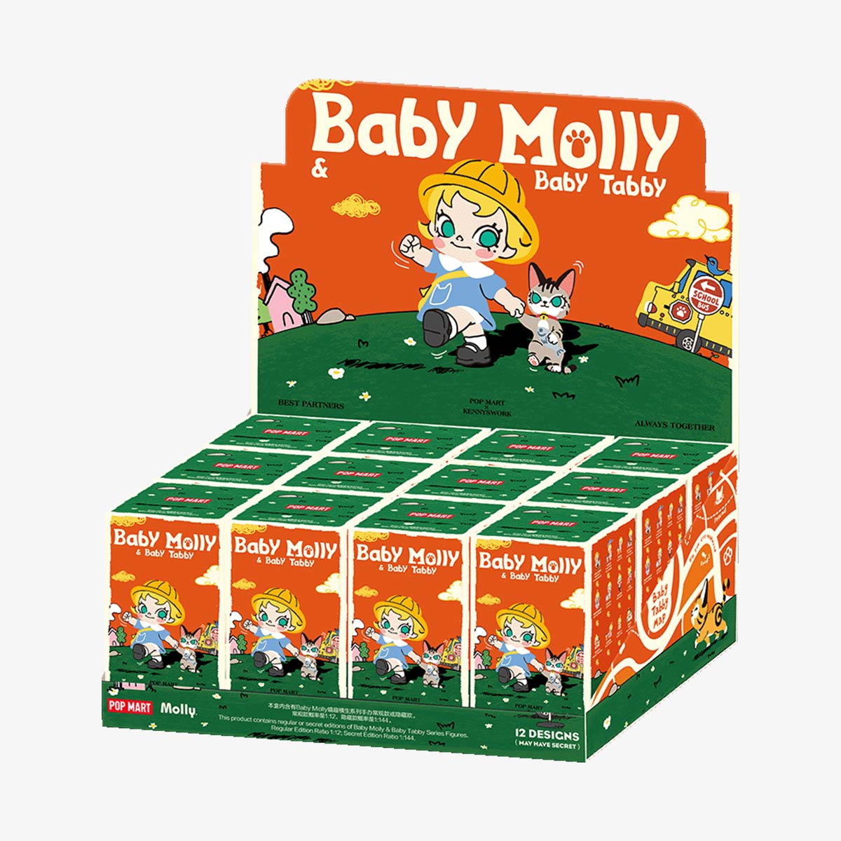 POP MART Baby Molly & Baby Tabby Series Figures [1 Sealed Case] - Fugitive Toys