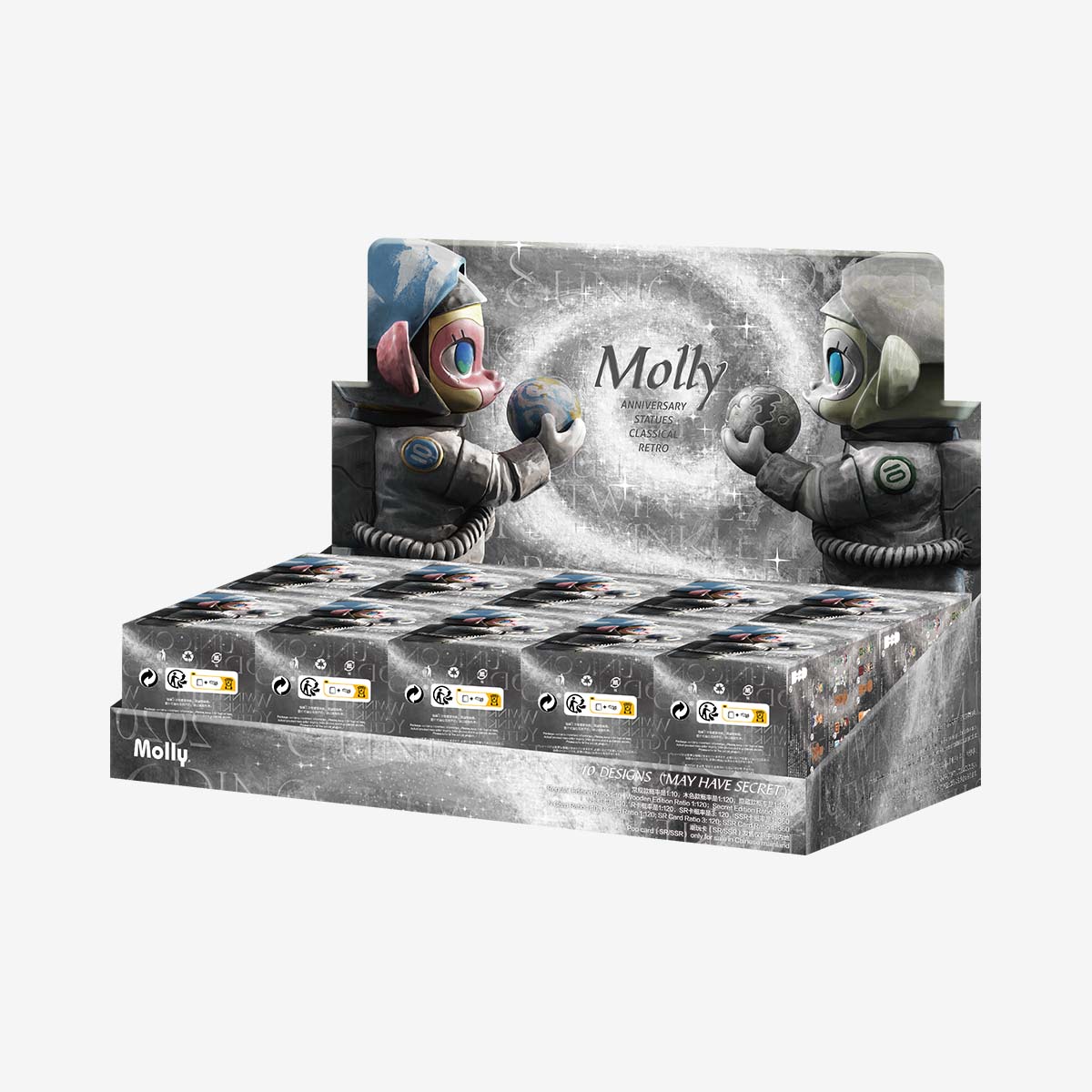 POP MART MOLLY Anniversary Statues Classical Retro Series Figures [1 Blind Box] - Fugitive Toys