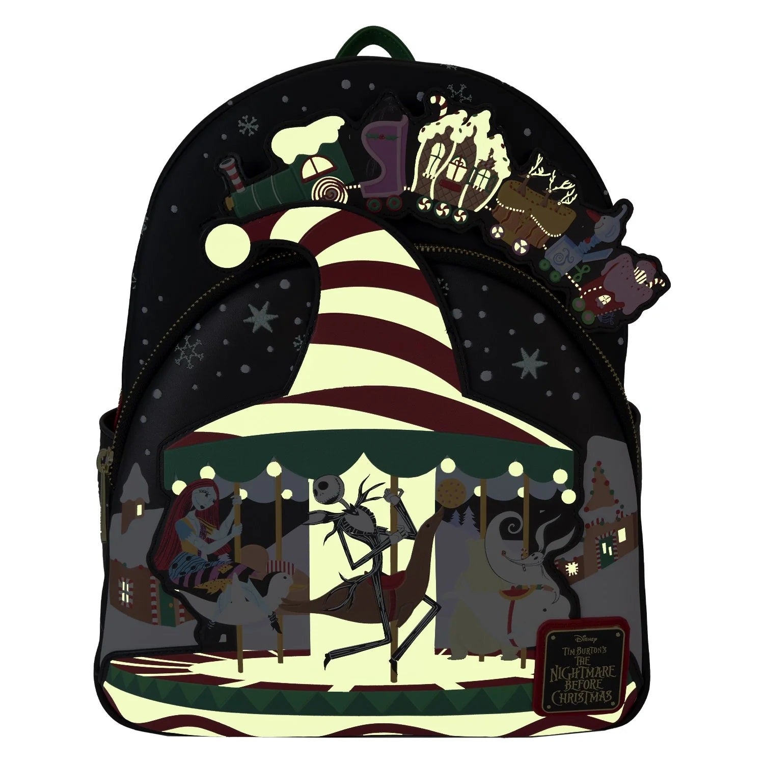 Loungefly x Disney The Nightmare Before Christmas Town Carousel Glow Mini Backpack - Fugitive Toys