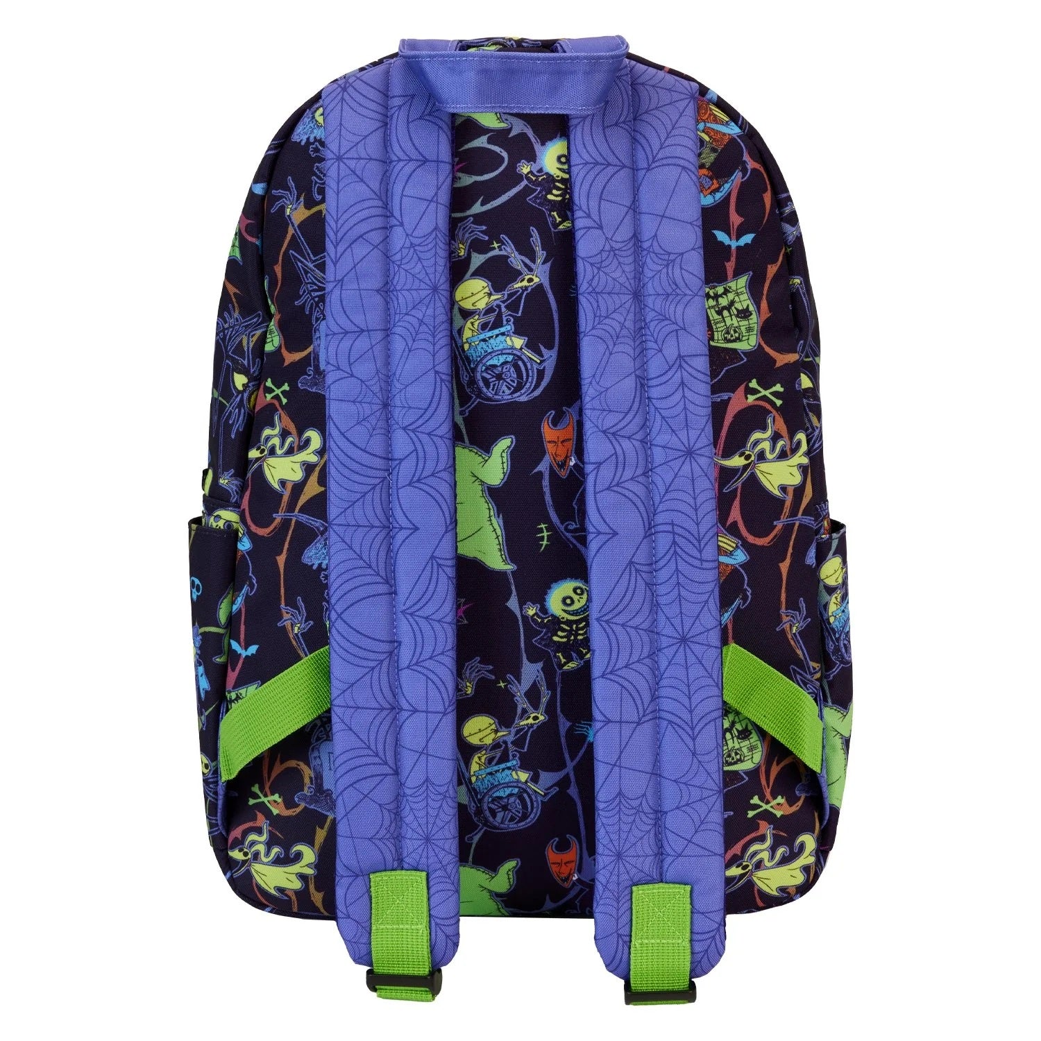 Loungefly x Disney Nightmare Before Christmas Neon Glow All-Over Print Nylon Full-Size Backpack - Fugitive Toys