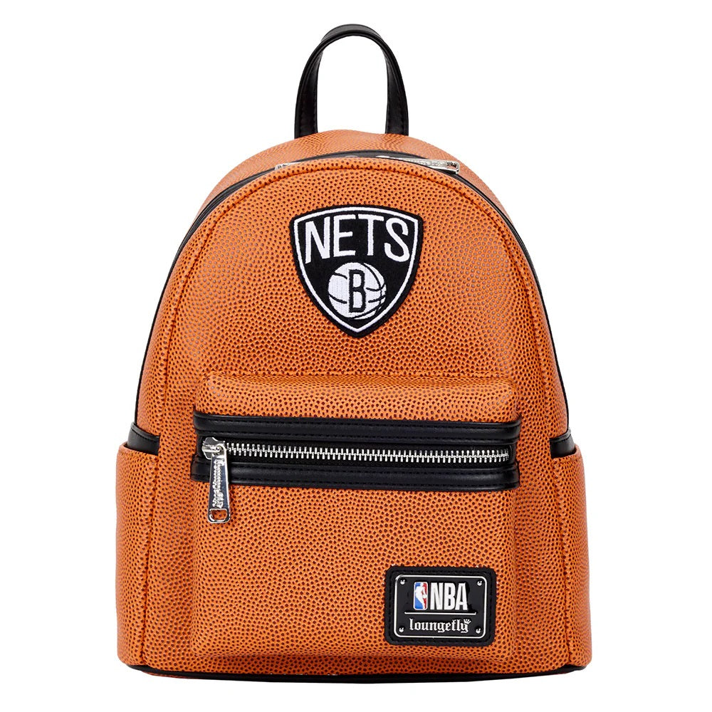 Loungefly x NBA Brooklyn Nets Basketball Logo Mini Backpack - Fugitive Toys