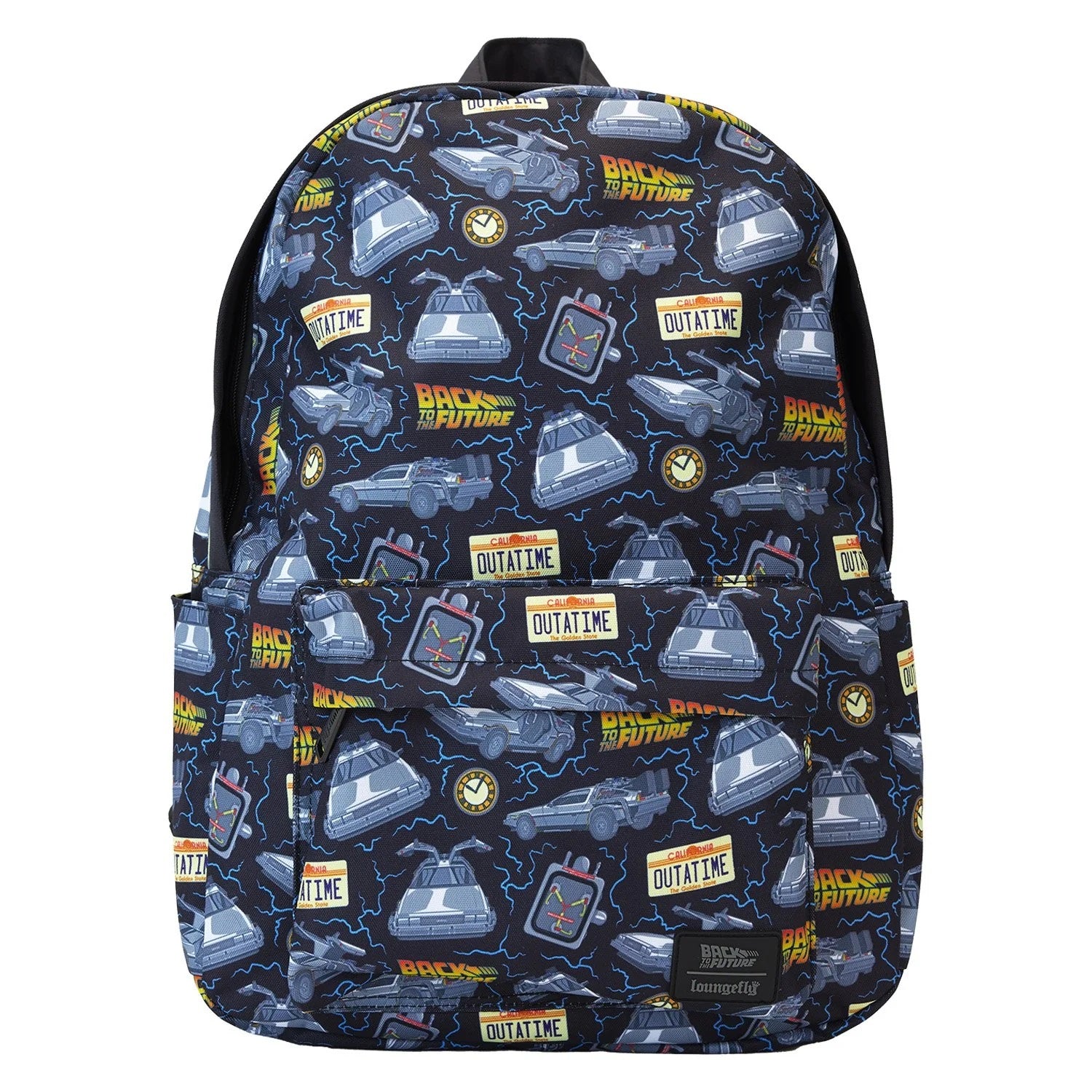 Loungefly x Back To The Future 40th Anniversary All-Over Print Nylon Full-Size Backpack - Fugitive Toys