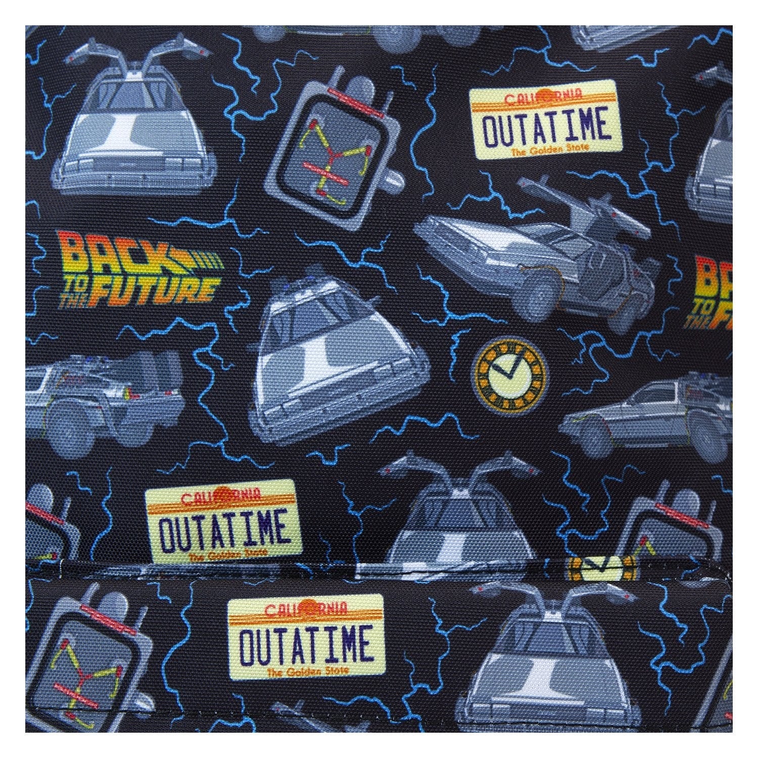Loungefly x Back To The Future 40th Anniversary All-Over Print Nylon Full-Size Backpack - Fugitive Toys