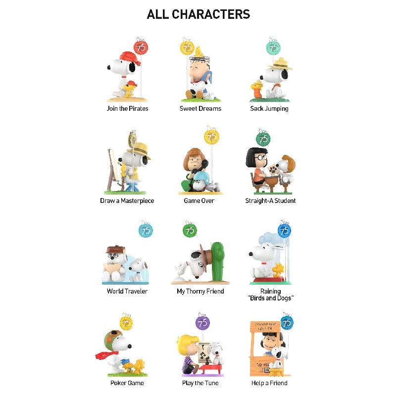 POP MART Peanuts 75th Anniversary Snoopy Comic Life Series Figures [1 Sealed Case] - Fugitive Toys