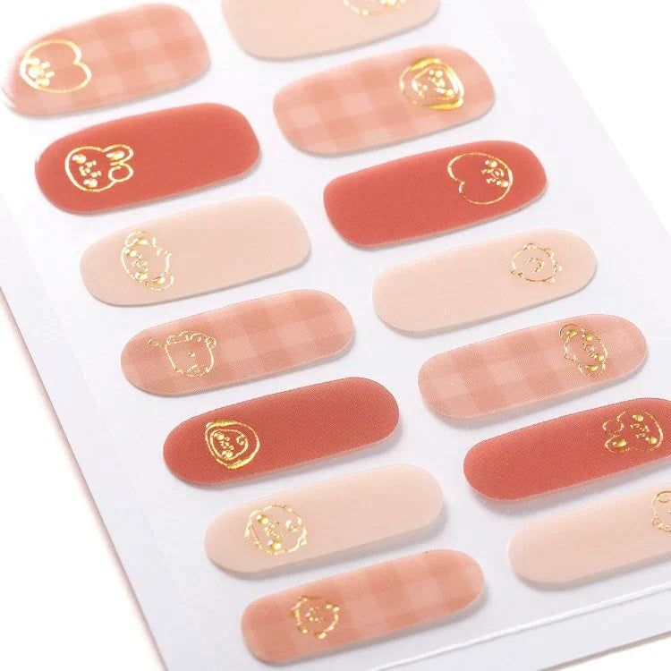 BT21 Line Friends Japan - Baby Buddy Gel Nail Seal (Pink Check Color] - Fugitive Toys