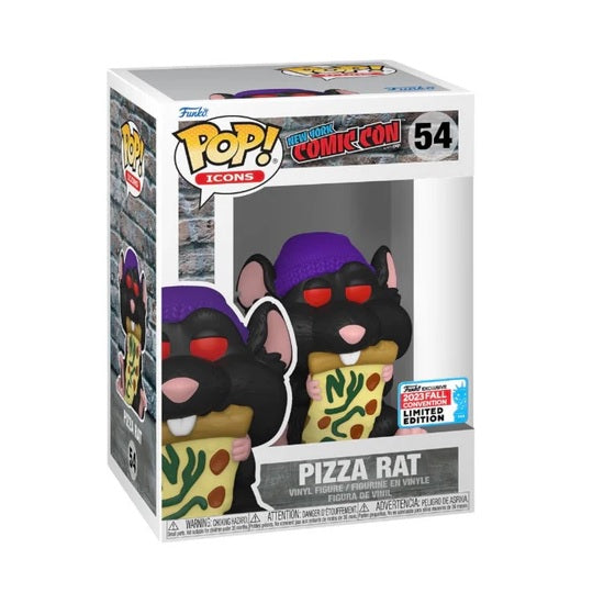 Icons Pop! Vinyl Figure Pizza Rat [Black with Purple Hat] [2023 Fall Convention] [54] - Fugitive Toys