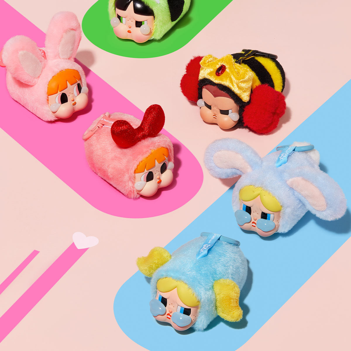 POP MART CRYBABY × Powerpuff Girls Series-Vinyl Face Plush [1 Blind Box] - Fugitive Toys