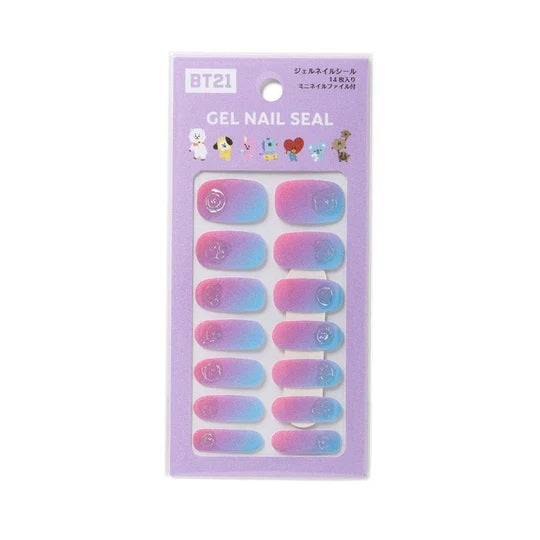 BT21 Line Friends Japan - Baby Buddy Gel Nail Seal (Purple Gradation) - Fugitive Toys