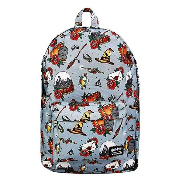 Loungefly x Harry Potter Relics Tattoo All Over Print Backpack - Fugitive Toys