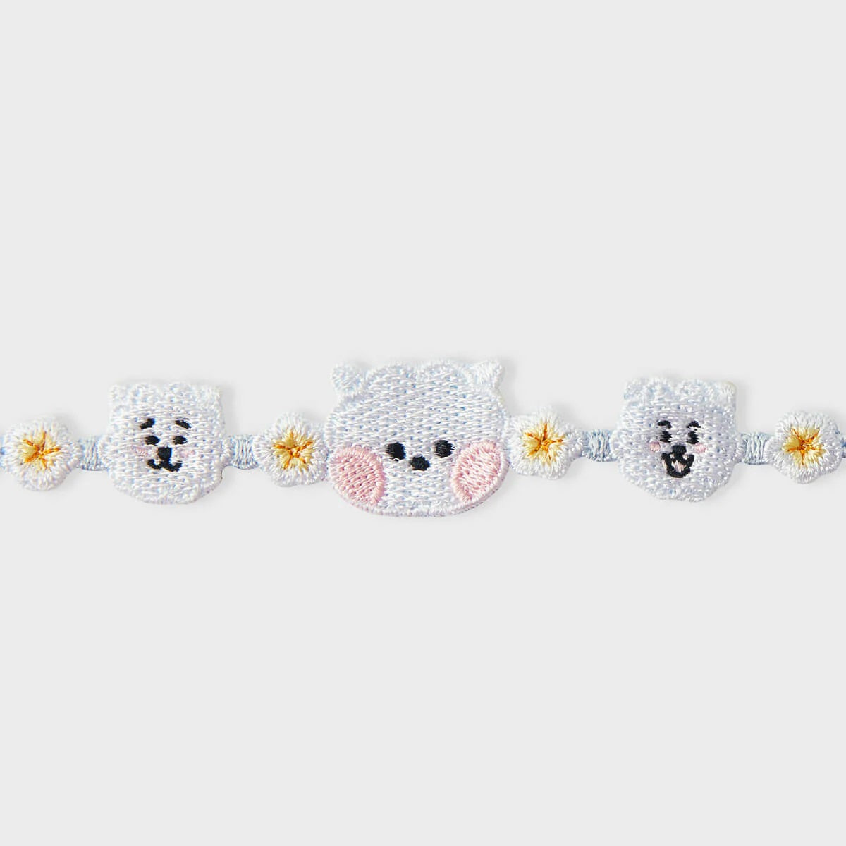 BT21 BIG & TINY Edition Embroidery Patch Bracelet - RJ - Fugitive Toys