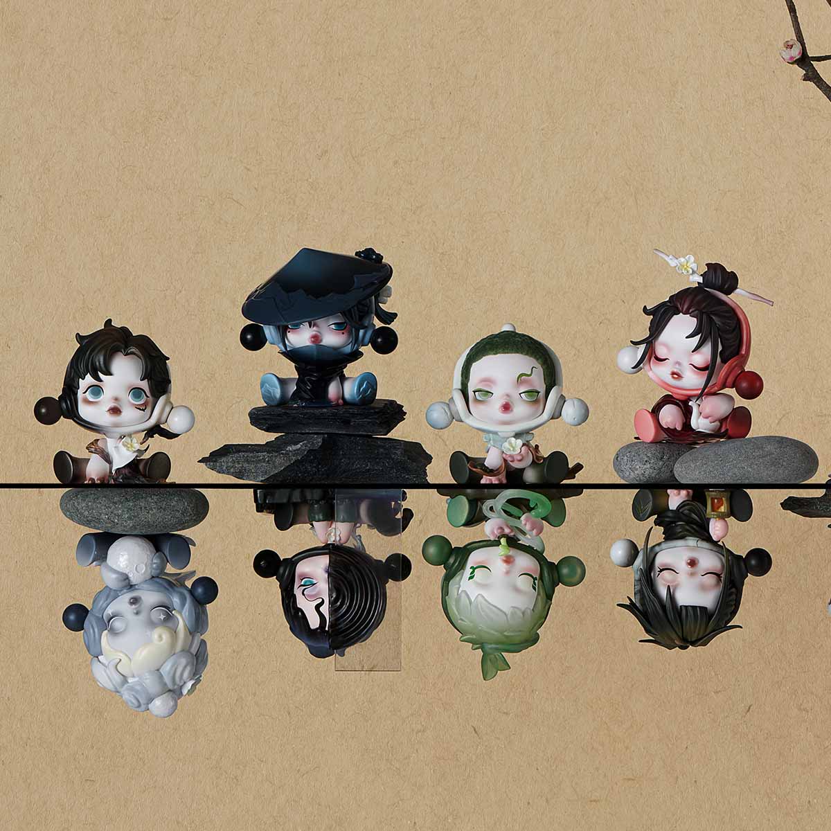 POP MART SKULLPANDA The Ink Plum Blossom Series Figures  [1 Blind Box] - Fugitive Toys