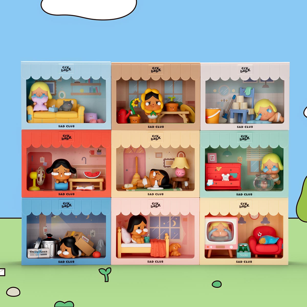 POP MART CRYBABY Sad Club Series Scene Sets [1 Blind Box] - Fugitive Toys