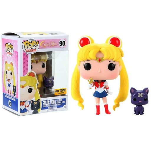 Sailor Moon Pop! Vinyl Figure Sailor Moon (w/ Moon Stick and Luna) [Hot Topic] [90] - Fugitive Toys