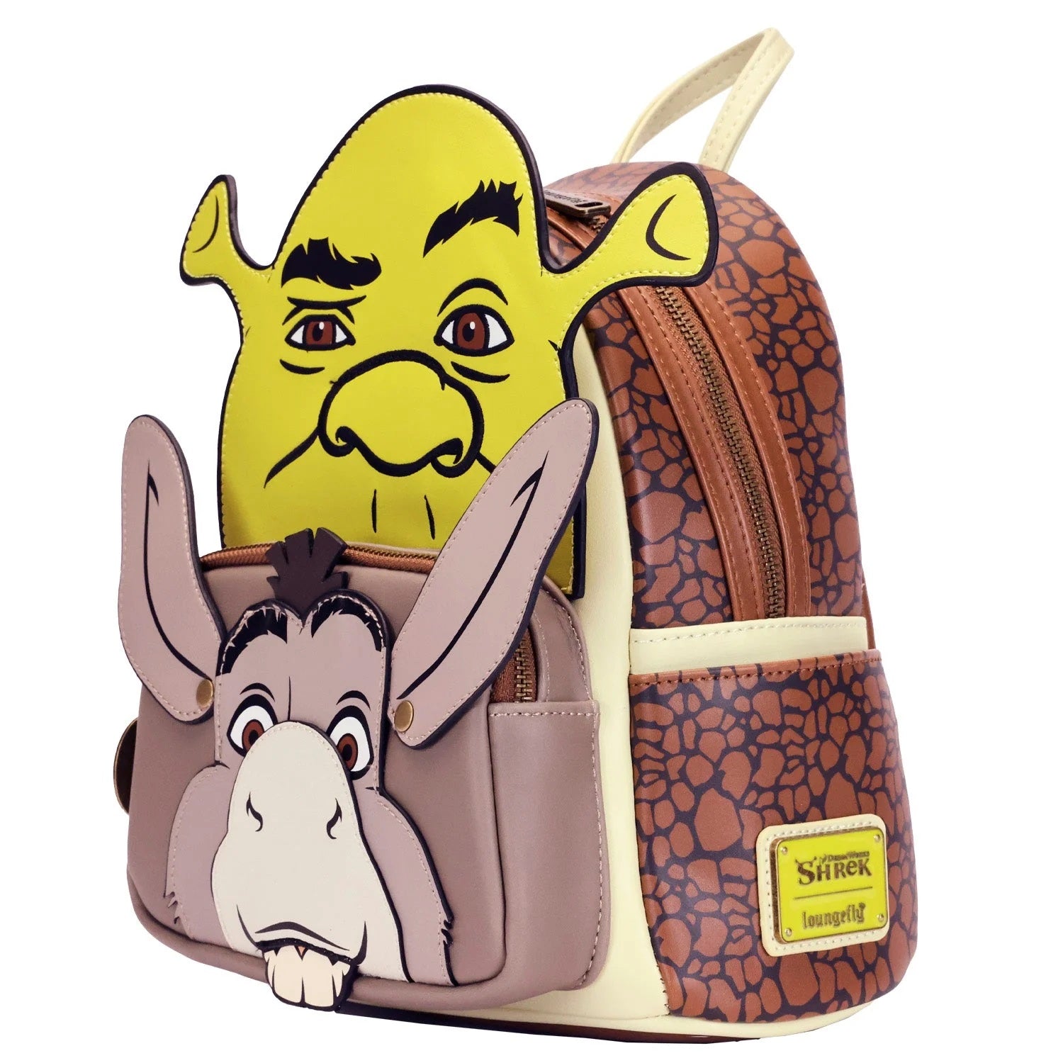 Shrek Rideable Suitcase Loungefly x Dreamworks Shrek & Donkey Cosplay Mini Backpack
