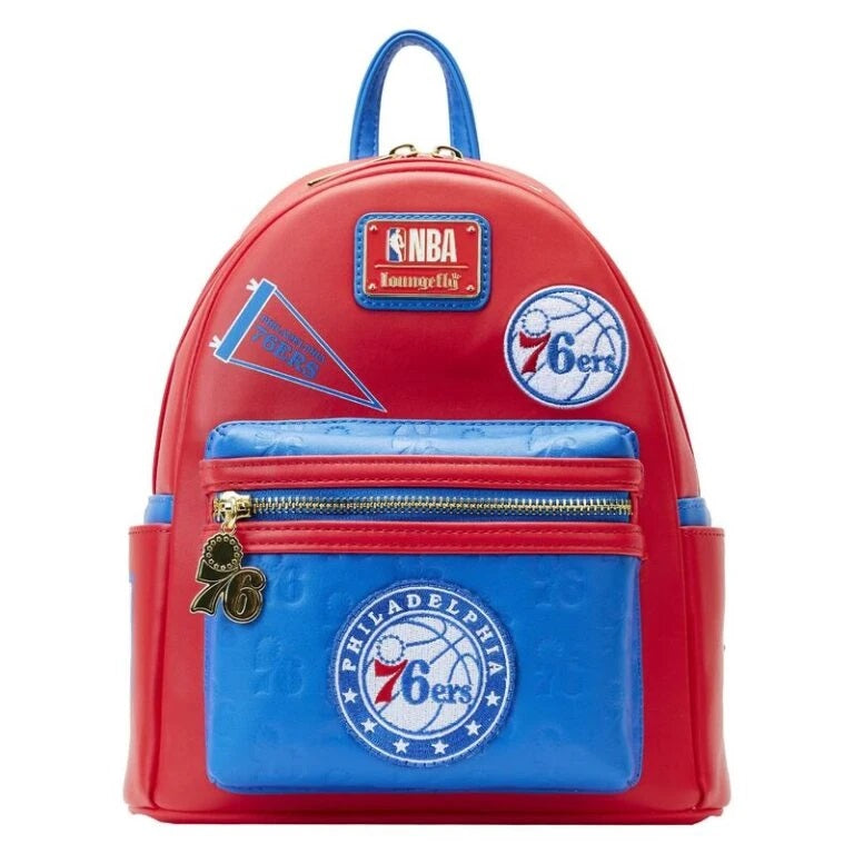 Loungefly x NBA Philadelphia 76ers Patch Icons Mini Backpack - Fugitive Toys