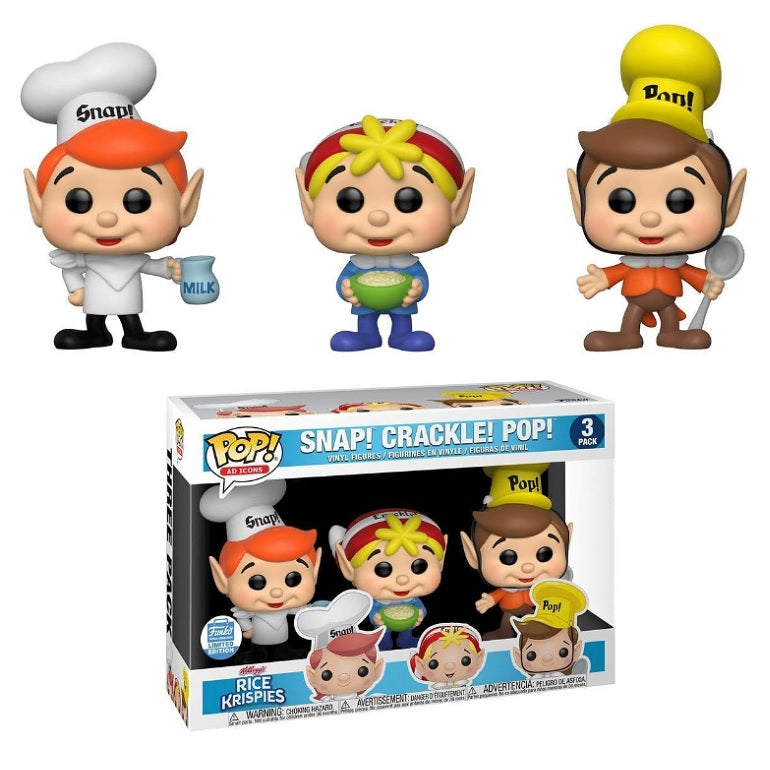 Ad Icons Pop! Vinyl Figure Snap! Crackle! Pop! [Rice Krispies] [Funko-Shop] [3-Pack] - Fugitive Toys