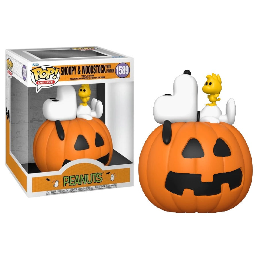 Peanuts Pop! Vinyl Figure Snoop and Woodstock with Pumpkin [Deluxe] [1589] - Fugitive Toys