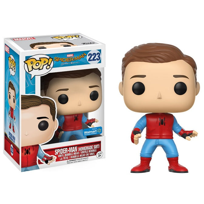 Marvel Spider-Man Homecoming Pop! Vinyl Figure Unmasked Spider-man [Homemade Suite] [223] - Fugitive Toys