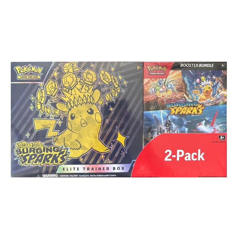 pokémon kort booster box Pokemon TCG Scarlet & Violet Surging Sparks 2-Pack Trainer Box and Boo