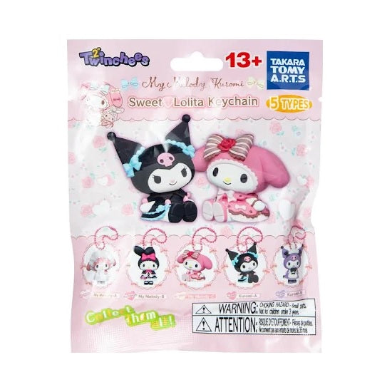 Twinchees My Melody Kuromi Sweet Lolita Keychain [1 Blind Bag] - Fugitive Toys