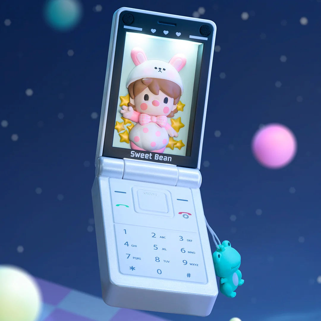 POP MART Sweet Bean Pearl White Flip Phone Figure - Fugitive Toys