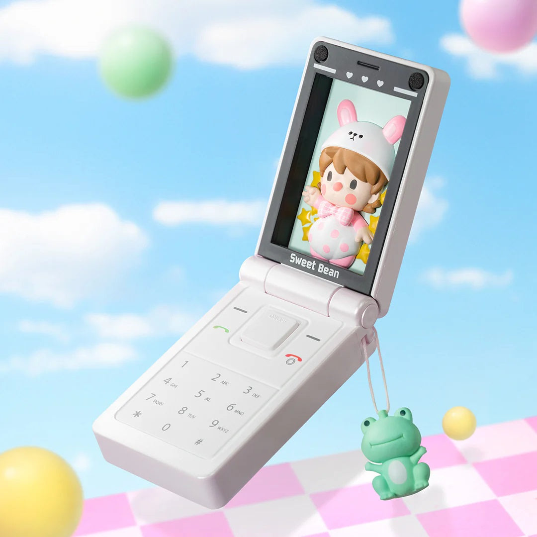 POP MART Sweet Bean Pearl White Flip Phone Figure - Fugitive Toys