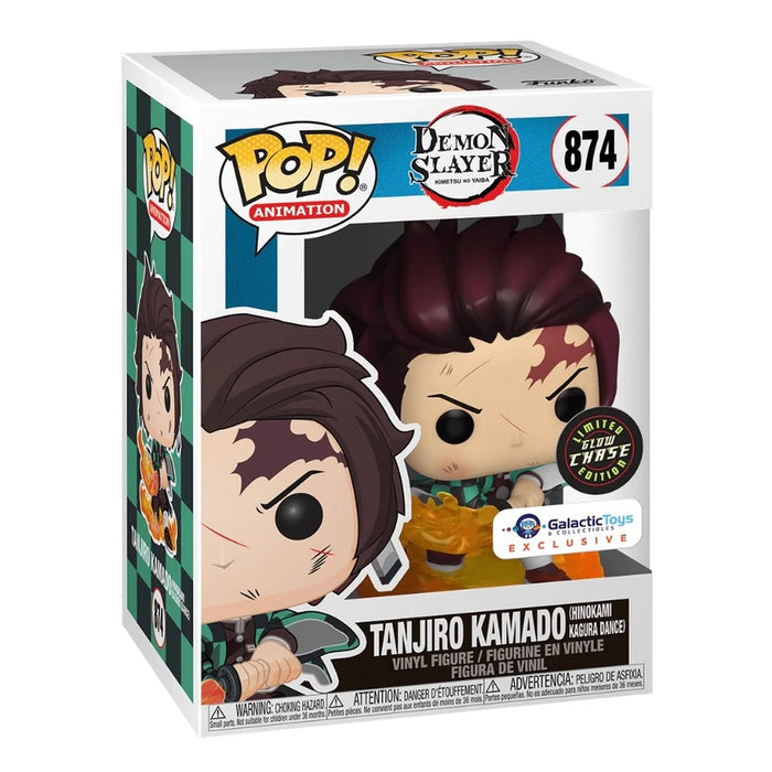 Demon Slayer Pop! Vinyl Figure Tanjiro Kamado [Hinokami Kagura Dance] [GITD Chase] [Galactic Toys] [874] - Fugitive Toys