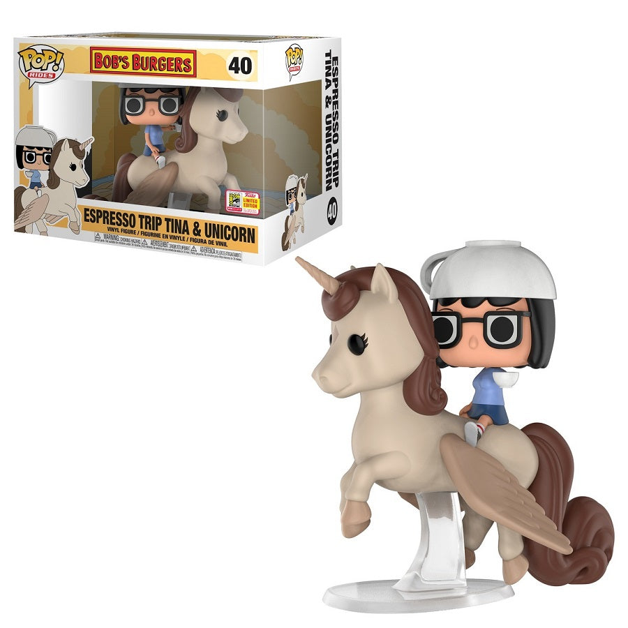 Bob's Burgers Pop! Vinyl Figure Espresso Trip Tina & Unicorno [SDCC] [40] - Fugitive Toys