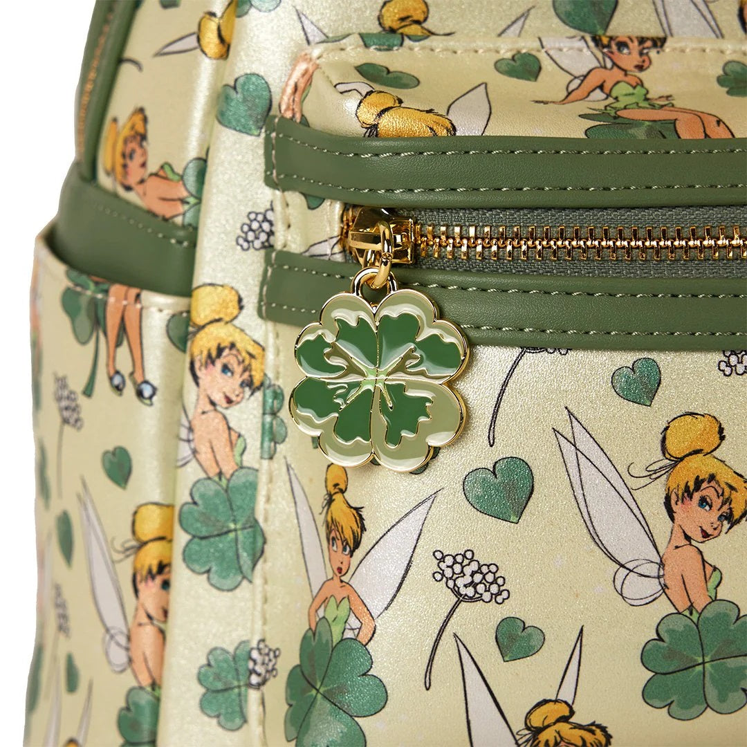 Loungefly x Disney Peter Pan Tinker Bell Clover All-Over Print Mini Backpack - Fugitive Toys