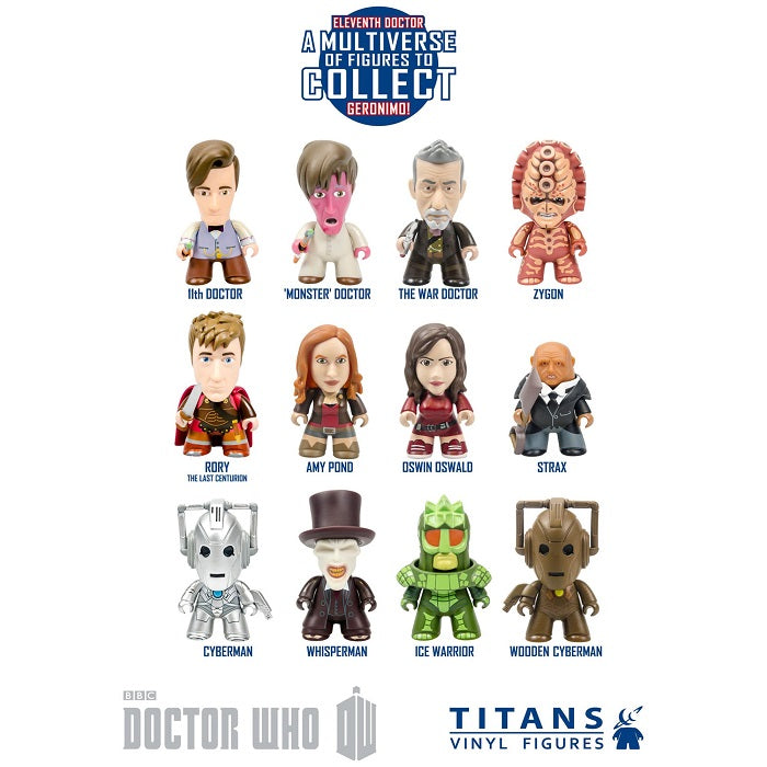 Titans Doctor Who Vinyl Figures The Geronimo Collection [The 11th Doctor Series]: (1 Blind Box) - Fugitive Toys