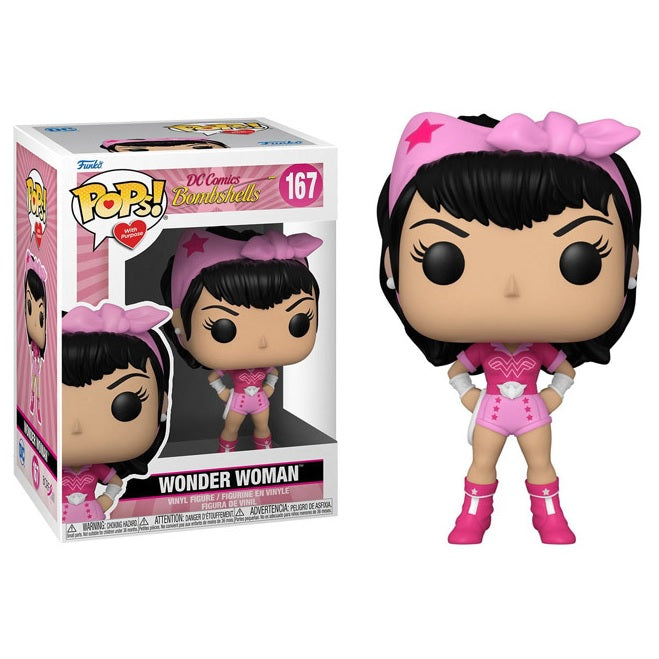 DC Pop! Vinyl Figure Breast Cancer Awareness Bombshell Wonder Woman [167] - Fugitive Toys