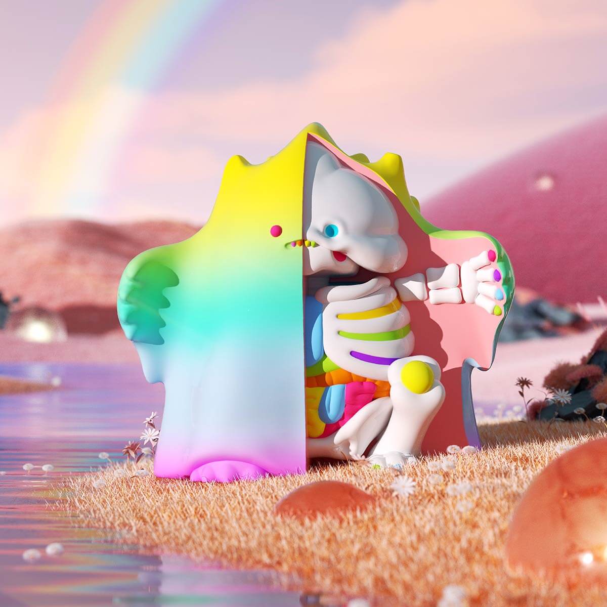 POP MART MEGA COLLECTION YUKI Rainbow 400% - Fugitive Toys