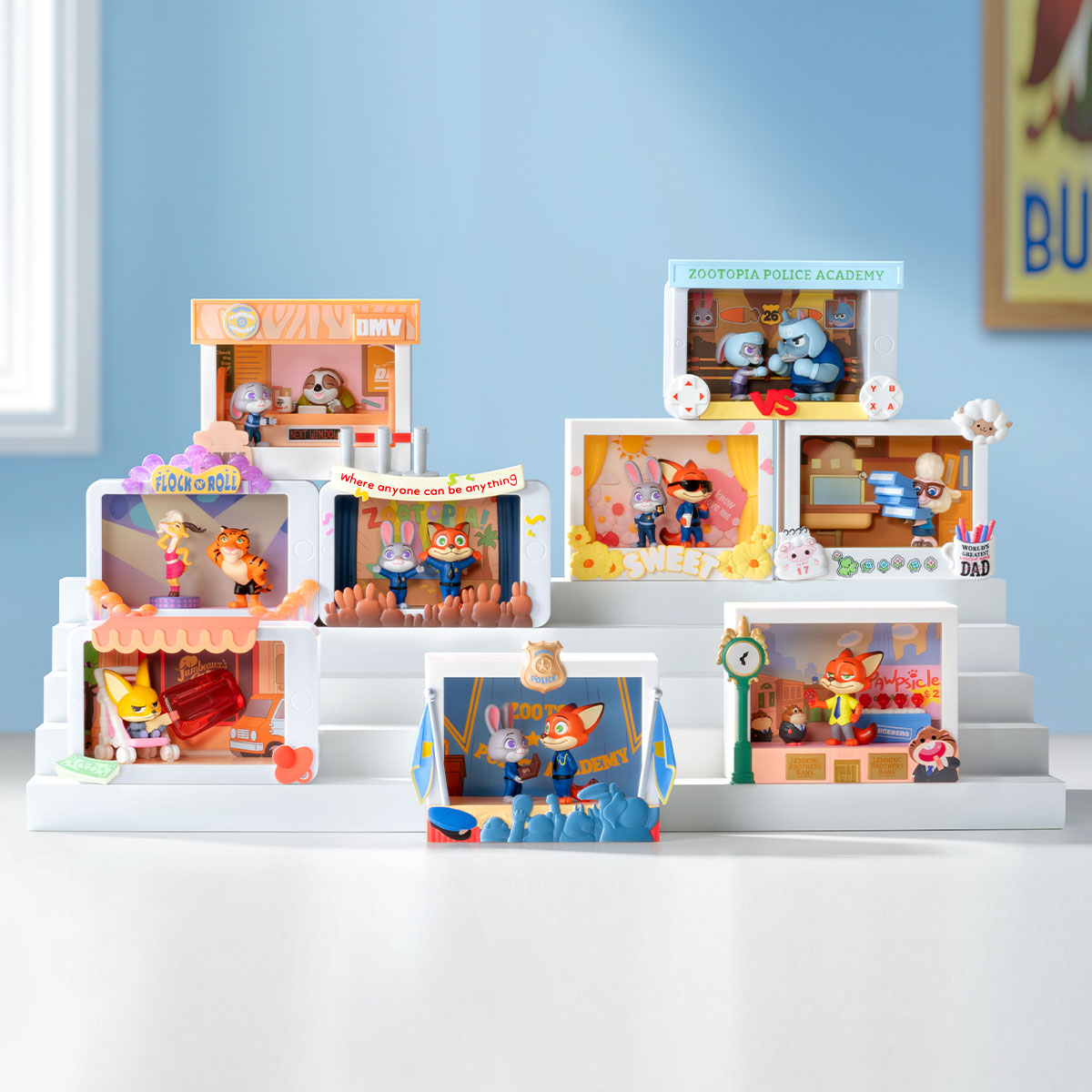 POP MART Zootopia Highlight Moment Series Scene Sets [1 Blind Box] - Fugitive Toys