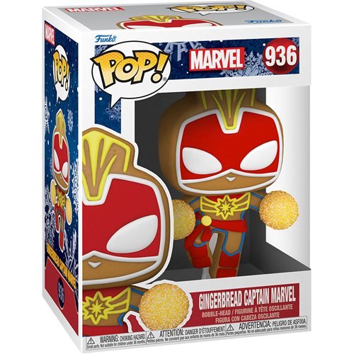 Marvel Pop! Vinyl Figure Holiday Gingerbread Captain Marvel [936] - Fugitive Toys