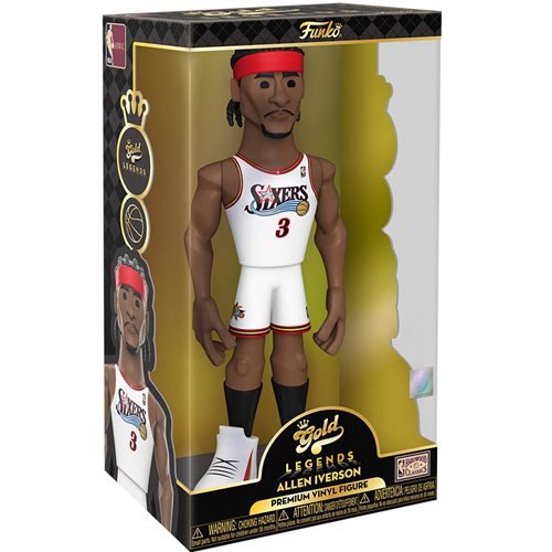 Funko Vinyl 12-Inch Gold Premium Figure: NBA Legends 76ers Allen Iverson - Fugitive Toys
