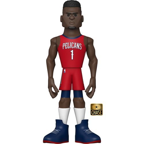 Funko Vinyl Gold Premium Figure: NBA Pelicans Zion Williamson (Home Uniform) (Chase) - Fugitive Toys