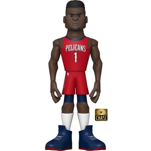 Funko Vinyl Gold Premium Figure: NBA Pelicans Zion Williamson (Home Uniform) (Chase) - Fugitive Toys