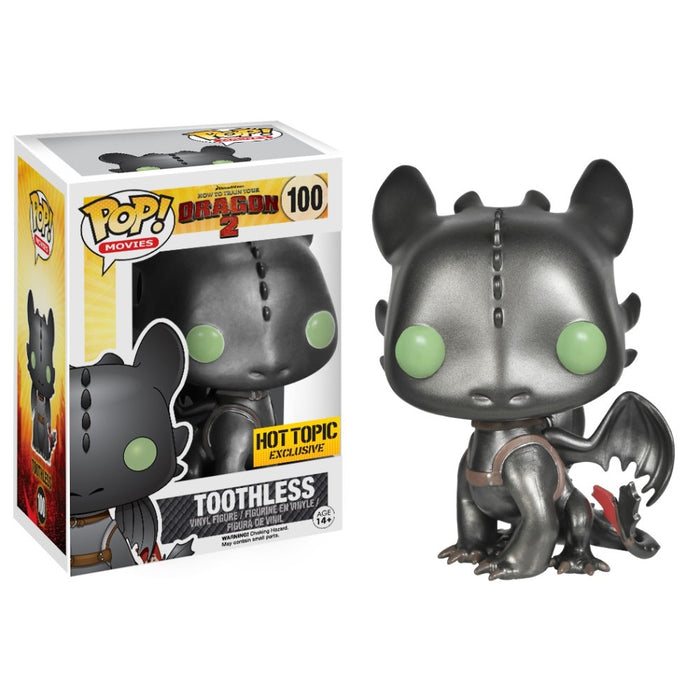 Movies Pop! Vinyl Figure Toothless Metallic [How To Train Your Dragon 2] [100] - Fugitive Toys