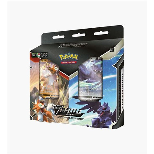 Pokemon TCG V Battle Deck Bundle Lycanroc vs. Corviknight - Fugitive Toys